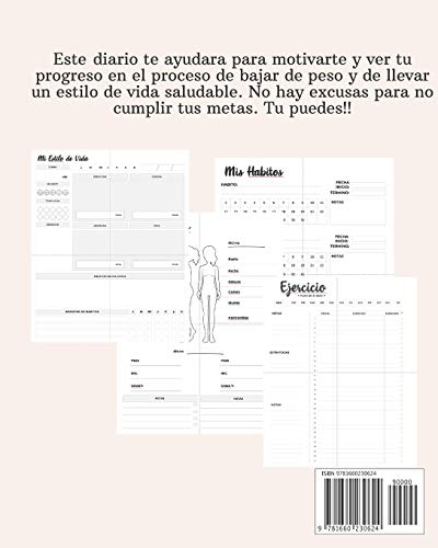 Todos los cuerpos son hermosos Diario de Dieta 90 dias: Libro de Registro y Progreso Diario de Dieta Alimentos y Ejercicio para Perdida de Peso y Salud I Planificador de Comida y Fitness 20 x 25 cm