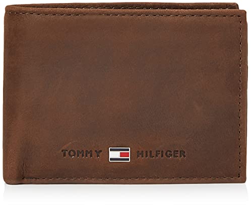 Tommy Hilfiger Johnson Mini CC Flap and Coin Pocket, Cartera Hombre^Mujer, Brown, OS