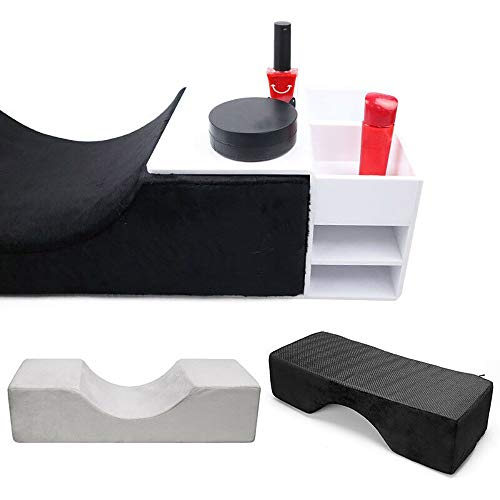 TopHGC Almohada de pestañas, Almohada de extensión de pestañas, Curva de Espuma con Memoria Soporte de Cuello injertado Curva para Salon Home Extensiones de pestañas Maquillaje (Gris)