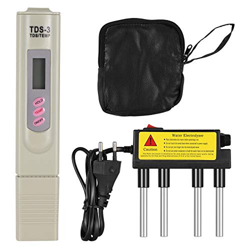 Topker TDS Agua Electrolyzer Test Pluma de electrólisis Digital TDS Filtro de medidor Calidad del Agua Nivel de pureza Tester Enchufe de la UE