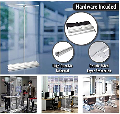 TOPNIU Soporte de estornudos impermeable para divisores de habitación, para piso, estornudos de pie, para mostrador, adecuado para consultorio médico, clínica dental o clínica de emergencia