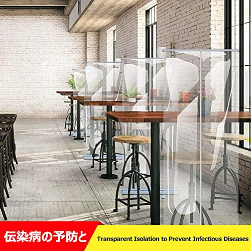 TOPNIU Soporte de estornudos impermeable para divisores de habitación, para piso, estornudos de pie, para mostrador, adecuado para consultorio médico, clínica dental o clínica de emergencia