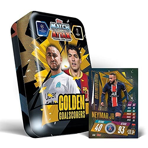 Topps UCL Match Attax Golden Goalscorers Latas medianas, 2020/2021, 1 unidad (modelo surtido)