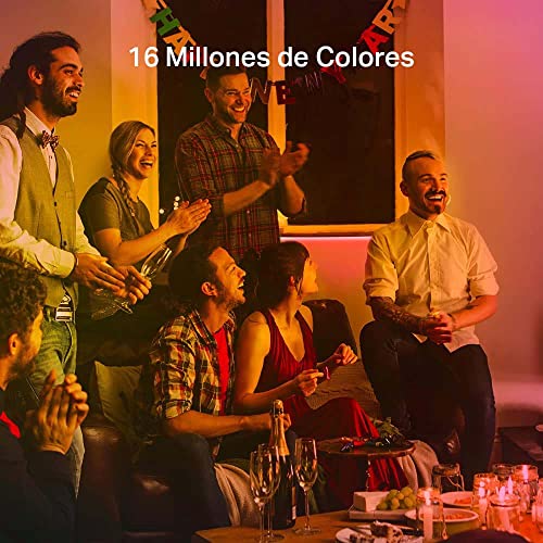 TP-Link Tapo - 5m WiFi Tiras LED de 12V, 16 Millones de Colores con 2100 mcd, Saludable para la Familia, Sincronización con Música, Compatible con Google y Alexa