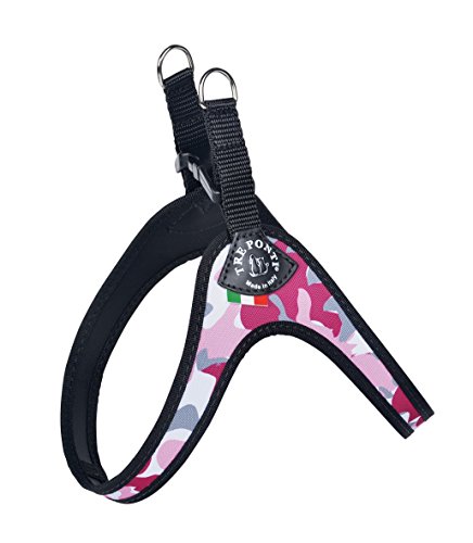 Tre Ponti Arnés para Perro Easy Fit Fix, tamaño 3, Camuflaje Rosa