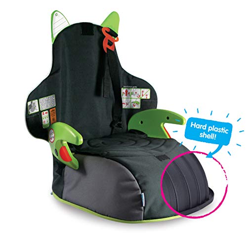 Trunki BoostApak - Mochila de viaje, Asiento alzador de viaje portátil y silla coche grupo 2 3 (Verde)