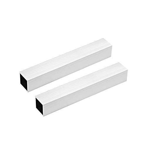 Tubo cuadrado de aluminio YeVhear 6063, grosor de la pared, 30 x 30 x 2 mm, longitud 200 mm, tubo recto sin soldadura, 2 piezas.