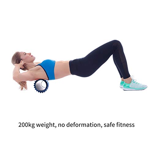 TUNAON Foam Roller de Masaje , Rodillo de Espuma de Yoga Pilates, Rodillo de Masaje Muscular Utilizado Para Masajes, Fitness y Rehabilitación (Azul)