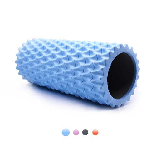 TUNAON Foam Roller de Masaje , Rodillo de Espuma de Yoga Pilates, Rodillo de Masaje Muscular Utilizado Para Masajes, Fitness y Rehabilitación (Azul)