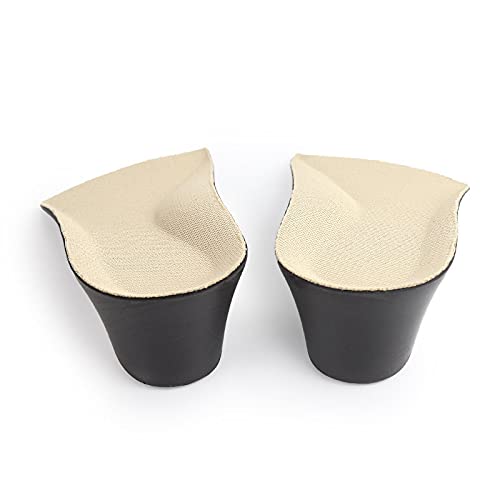 TWDYC 3/4 Longitud Orthotics Plantillas Mejores Plantillas para correctas sobrepronaciones Arcos caídos Pies Planos Plantar Fasciitis Heel Spurs Buión (Color : Beige, Size : 3.5cm)