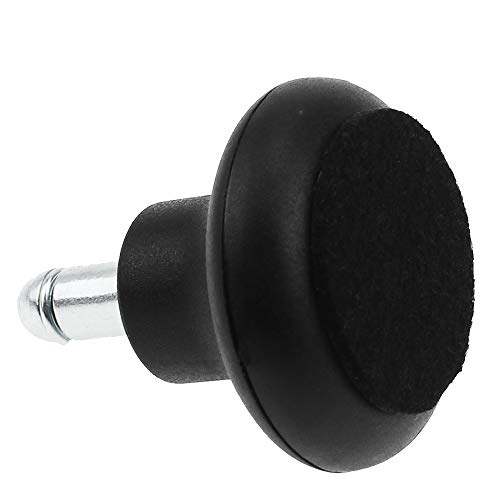 TXErfolg Bell Glides - Ruedas giratorias fijas de repuesto para sillas de oficina de 2 pulgadas con almohadilla autoadhesiva Ruedas giratorias para sillas de oficina móviles - 5 piezas (Negro)