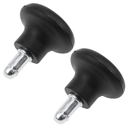 TXErfolg Bell Glides - Ruedas giratorias fijas de repuesto para sillas de oficina de 2 pulgadas con almohadilla autoadhesiva Ruedas giratorias para sillas de oficina móviles - 5 piezas (Negro)