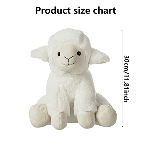 TYUHKA Muñeca de Peluche,Animales Blancos Rellenos,Cordero PÁGINAS Juguete de Peluche de algodón,Peluche Toys Facono Presente,Peluche de Peluche (tamaño : C)