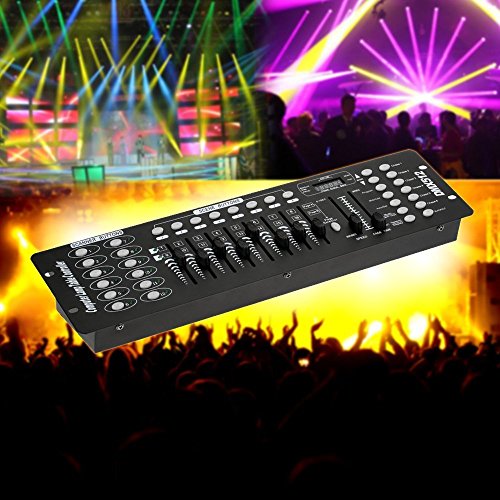 Uking 192 canales DMX512 controlador Consola 240 escenas de iluminación para etapa fiesta DJ discoteca Operator equipo