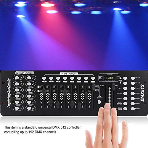 Uking 192 canales DMX512 controlador Consola 240 escenas de iluminación para etapa fiesta DJ discoteca Operator equipo