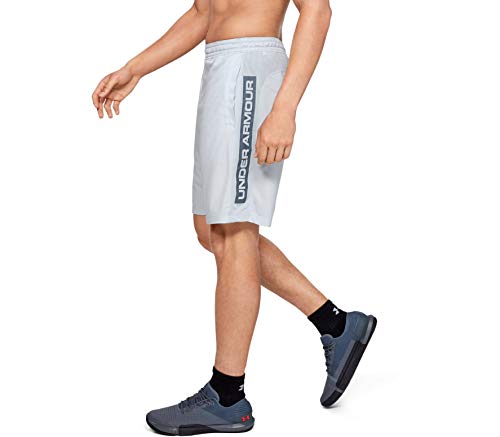 Under Armour Mk1 Wordmark Pantalones Cortos, Hombre, Gris, MD