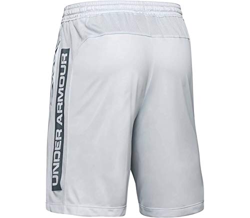 Under Armour Mk1 Wordmark Pantalones Cortos, Hombre, Gris, MD