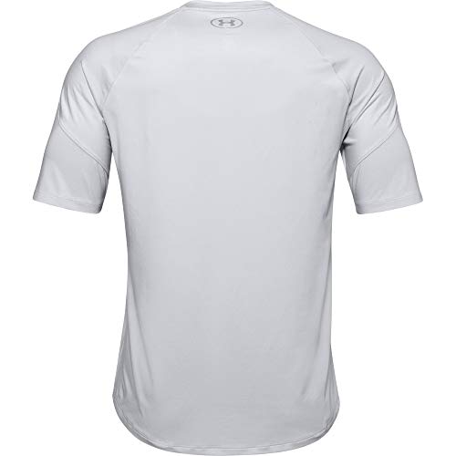 Under Armour Recover, Camiseta Deportiva Hombre, Negro (Halo Gray/Metallic Silver), L