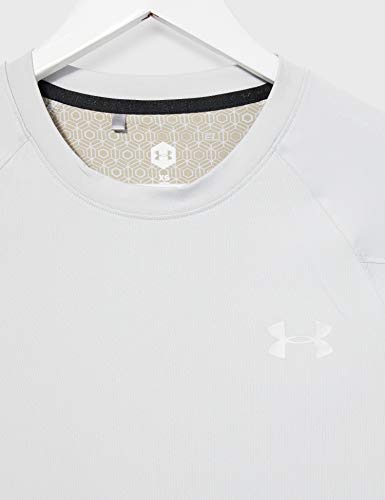 Under Armour Recover, Camiseta Deportiva Hombre, Negro (Halo Gray/Metallic Silver), L