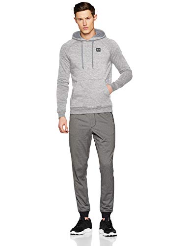 Under Armour Rival Fleece Po Hoodie Sudadera con Capucha, Hombre, Gris (Steel Light Heather/Black (036), M