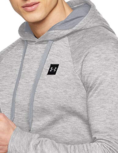 Under Armour Rival Fleece Po Hoodie Sudadera con Capucha, Hombre, Gris (Steel Light Heather/Black (036), M