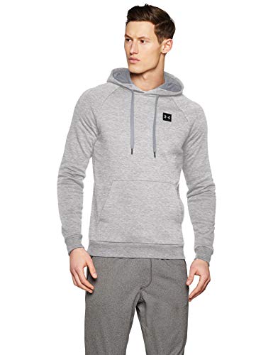 Under Armour Rival Fleece Po Hoodie Sudadera con Capucha, Hombre, Gris (Steel Light Heather/Black (036), M