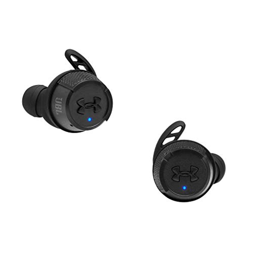 Under Armour Sport Flash X Auriculares intraaurales inalámbricos deportivos resistentes al agua y al sudor IPX7, cancelación de ruido pasiva, hasta 50 horas de reproducción, negro