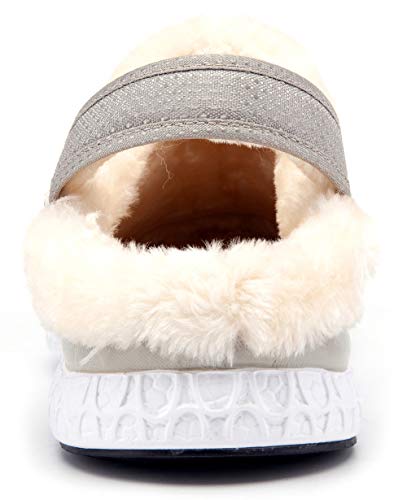 Unisex Hombres Mujeres Zapatillas de Estar Invierno casa Cálido Comodidad Suave Invierno Pantuflas Zuecos Zapatillas Antideslizantes Impermeable