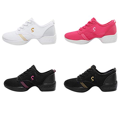 Unisex Zapatos De Malla Pareja Zapatos Baja Ayuda Calzado Deportivo Color De Empalme Transpirable Fondo Blando Malla Vamp Zapatos De Baile