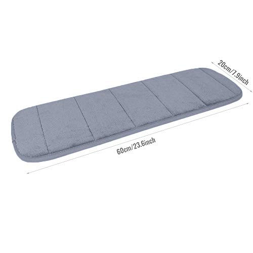 Upgraded Almohadilla para Codo de Muñeca de Ordenador, AUHOTA Muñeca Descanso Brazo Acolchado (Suave, Antideslizante), para Oficina Trabajo Juegos Menos Dolor de Codo(7,9 x 23,6 Pulgadas) (Gris)