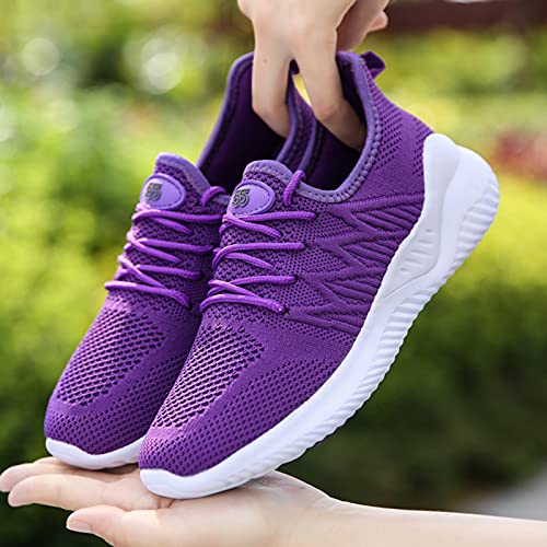 URIBAKY Zapatillas de Esparcimiento Transpirables para Mujeres, Zapatillas de Correr al Aire Acondicionado, Zapatillas de Running Transpirables Deportivas Transpirables Atléticas Cortas, vino., 42 EU