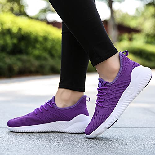 URIBAKY Zapatillas de Esparcimiento Transpirables para Mujeres, Zapatillas de Correr al Aire Acondicionado, Zapatillas de Running Transpirables Deportivas Transpirables Atléticas Cortas, vino., 42 EU