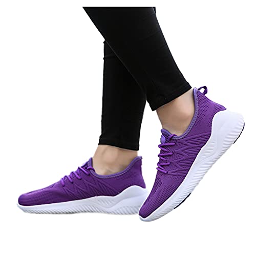 URIBAKY Zapatillas de Esparcimiento Transpirables para Mujeres, Zapatillas de Correr al Aire Acondicionado, Zapatillas de Running Transpirables Deportivas Transpirables Atléticas Cortas, vino., 42 EU