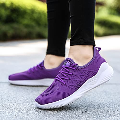 URIBAKY Zapatillas de Esparcimiento Transpirables para Mujeres, Zapatillas de Correr al Aire Acondicionado, Zapatillas de Running Transpirables Deportivas Transpirables Atléticas Cortas, vino., 42 EU