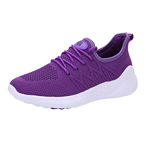 URIBAKY Zapatillas de Esparcimiento Transpirables para Mujeres, Zapatillas de Correr al Aire Acondicionado, Zapatillas de Running Transpirables Deportivas Transpirables Atléticas Cortas, vino., 42 EU