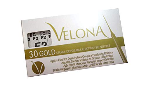 Velona 30 Agujas Depilación Eléctrica Mod. F2 ORO (Para equipos de fabricación americana)