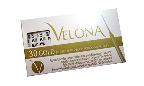 Velona 30 Agujas Depilación Eléctrica Mod. K2 ORO (Para equipos de fabricación europea)