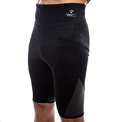 VeoFit Pantalón Corto de Sudoración y Compresión por Hombre Tallas XXL - Tonifica el Abdomen Flojo y reafirma los Muslos – Ofertas : Guía para Estar en Forma y Bolso para Transporte