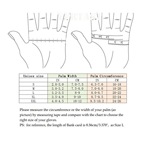 VERTAST Guantes de Gimnasio con Agarre Acolchado sin Dedos para Levantamiento de Pesas Entrenamiento Combinado Ciclismo Crossfit, para Mujer y Hombre, Negro, S