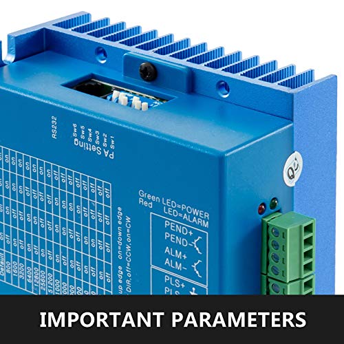 VEVOR Motor Paso a Paso de Circuito Cerrado Nema 34 12N.m 205mm Pico de Corriente 6A Kit CNC Stepper Motor Motor Paso a Paso CNC