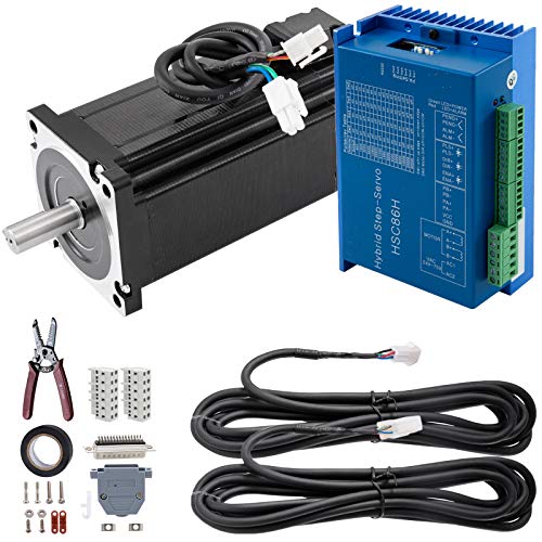 VEVOR Motor Paso a Paso de Circuito Cerrado Nema 34 12N.m 205mm Pico de Corriente 6A Kit CNC Stepper Motor Motor Paso a Paso CNC