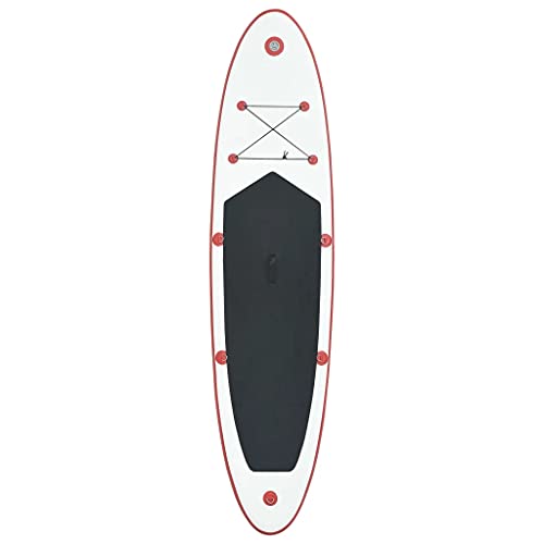 vidaXL Juego de Tabla de Paddle Surf Hinchable Inflable Portátil Deporte Viaje Piscina Lago Bomba Manual Duradero Estable Negro y Blanco