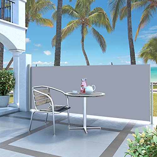 vidaXL Toldo Lateral Retráctil 120x300 cm Crema Parasoles Sombrillas Exterior