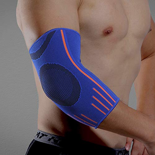 VITTO Coderas Epicondilitis para Hombre y Mujer, Coderas Deportiva para Crossfit, Tendinitis, Codo Golfista y Codo Tenista (M, Azul)