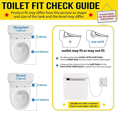 VOVO STYLEMENT VB-4100SR Versión estándar eléctrico bidet ducha inodoro japonés bidet fácil instalaciónm asiento con calefacción - Nuevo modelo fabricado en Corea