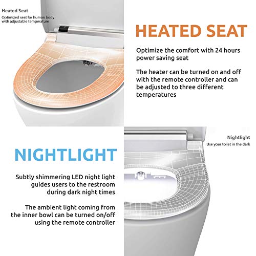 VOVO STYLEMENT VB-4100SR Versión estándar eléctrico bidet ducha inodoro japonés bidet fácil instalaciónm asiento con calefacción - Nuevo modelo fabricado en Corea