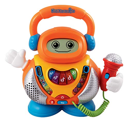 VTech - Kidikaraoke, Karaoke interactivo para aprender las canciones más populares, pantalla LCD, transforma tu voz de 4 formas distintas, versión española (80-108022), color/modelo surtido, 18m+