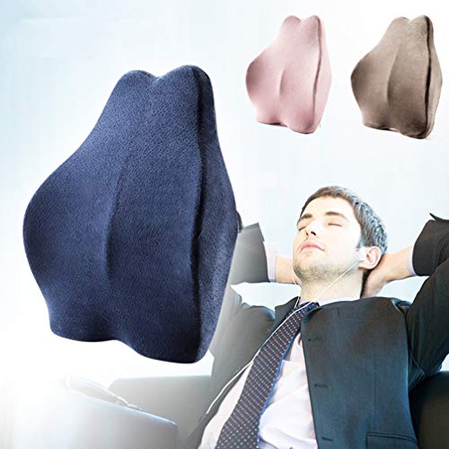 Wakauto Soporte para La Espalda del Automóvil Almohada Lumbar para El Alivio del Dolor de Espalda/Columna Vertebral/Cóccix para El Soporte Lumbar Almohada Cómoda