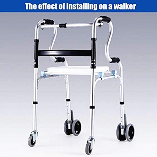 Walker Wheels - Patas de repuesto para kit de piezas de accesorios de andador médico plegable, rueda de seguridad universal delantera y trasera, ruedas de 5 pulgadas con freno