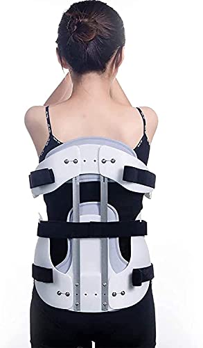 WANJIA Ortesis de Columna Vertebral Lumbar Auxiliar Transpirable Toracolumbar, Abrazadera de fijación Corrector de Postura de Espalda Aleación de Aluminio Compresión torácica Soporte para fracturas